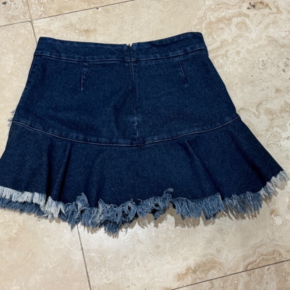 AC Rendon Girls Tween/ Women's Dark Denim Ruffle Skort (built in short)Sz 6 EUC - Picture 4 of 6